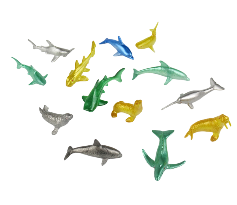 Thermo color changeable sea animal figurines （24 styles assorted）